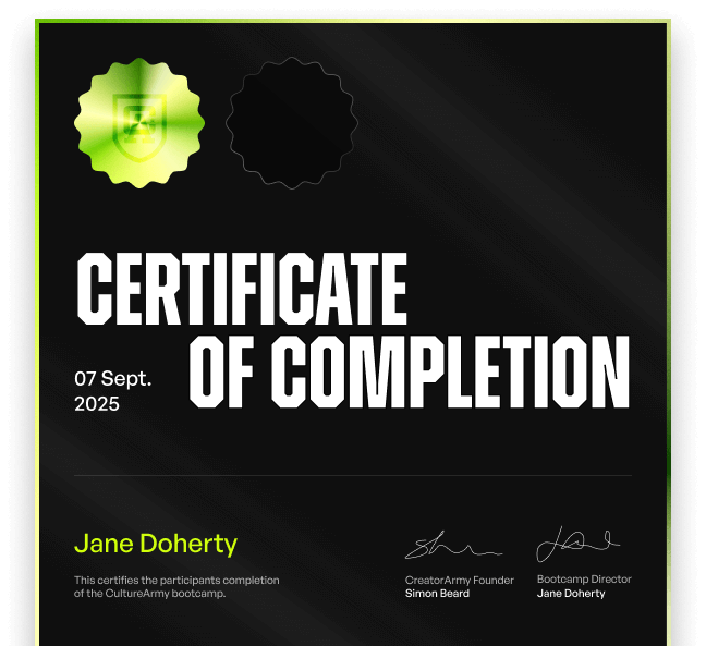 Certificate of Completion